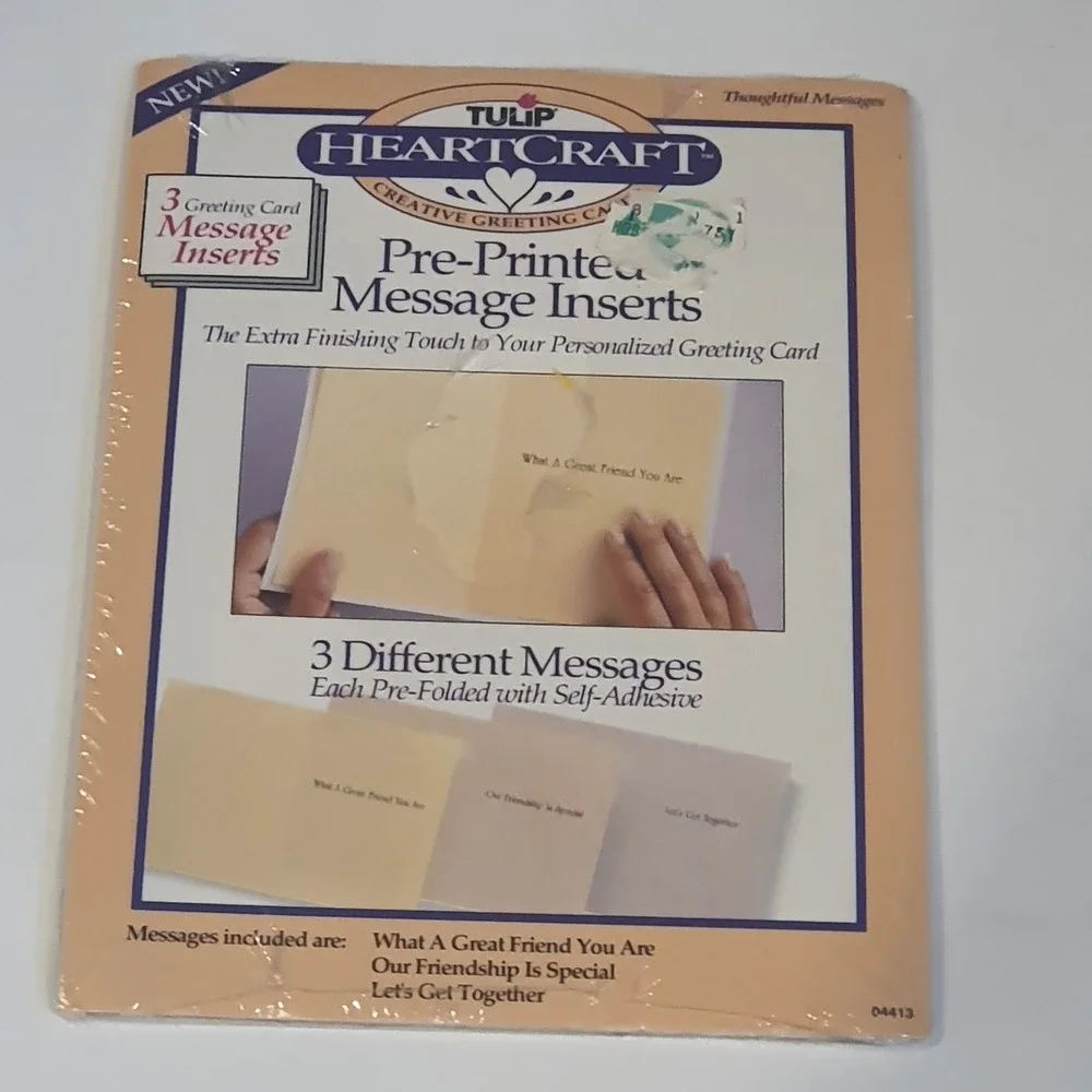 Vintage Tulip‎ HeartCraft Birthday Card Kit Pre-Printed Message Insert Packs